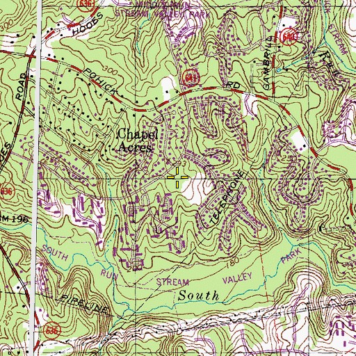 Topographic Map of Newington Forest Elementary School, VA