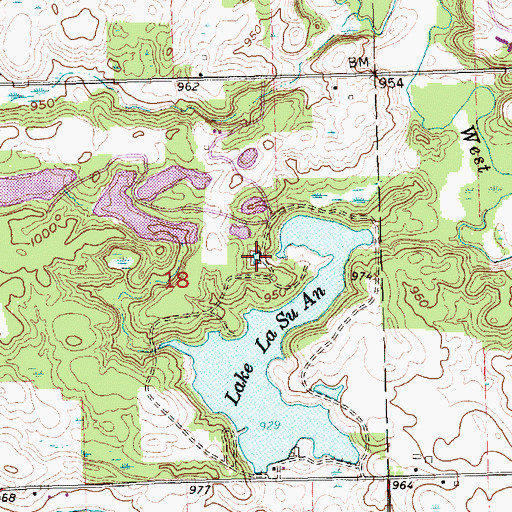 Topographic Map of Clems Pond, OH