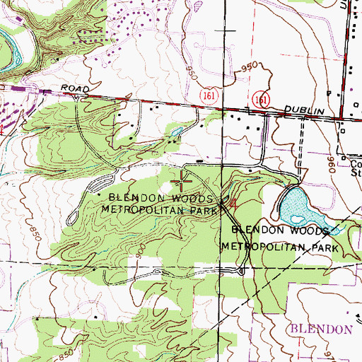 Topographic Map of Shadblow Reservable Area, OH