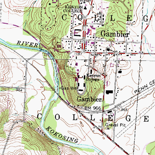 Topographic Map of Higley Hall, OH