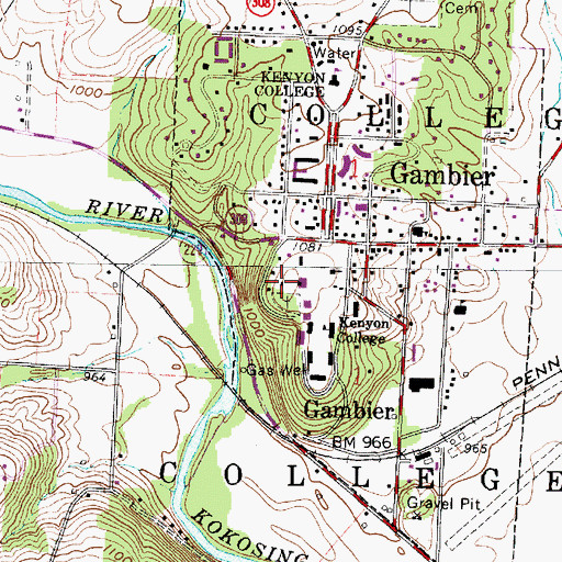 Topographic Map of Walton House, OH