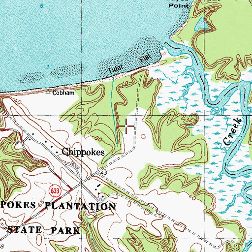 Topographic Map of James River Trail, VA