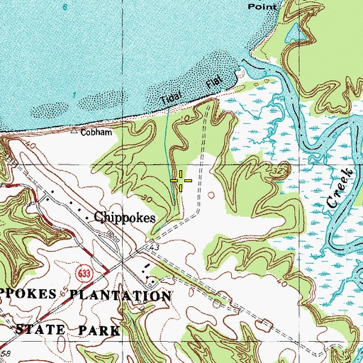 Topographic Map of James River Trail, VA