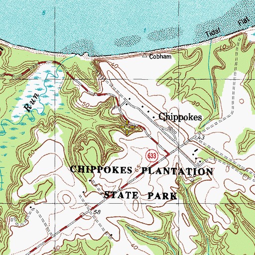 Topographic Map of Forestry Trail, VA
