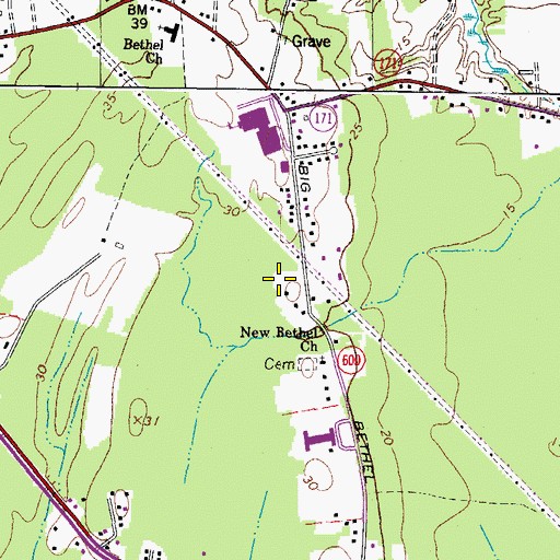 Topographic Map of Christ the King Episcopal Church, VA