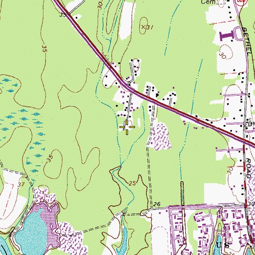 Topographic Map of Coventry Elementary School, VA