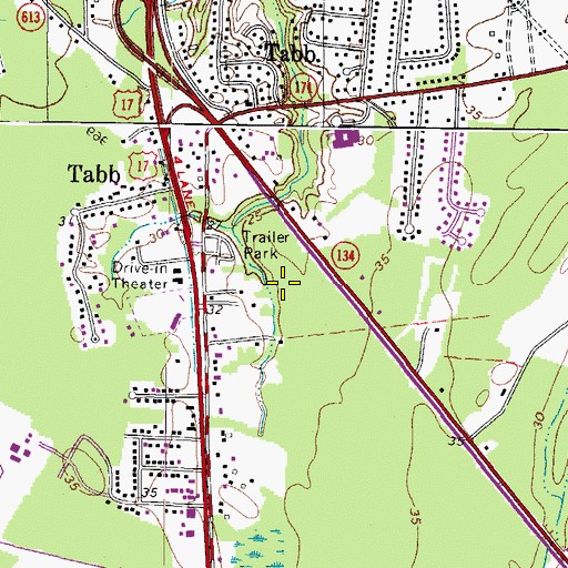Topographic Map of Living Word Family Church, VA