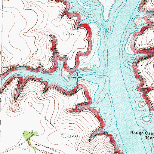 Topographic Map of Big Canyon, TX