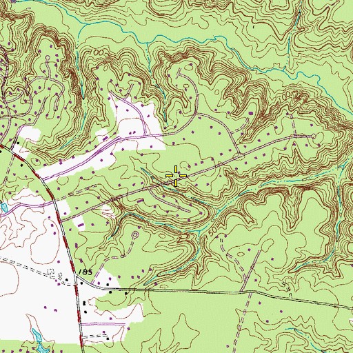 Topographic Map of Greenway, VA