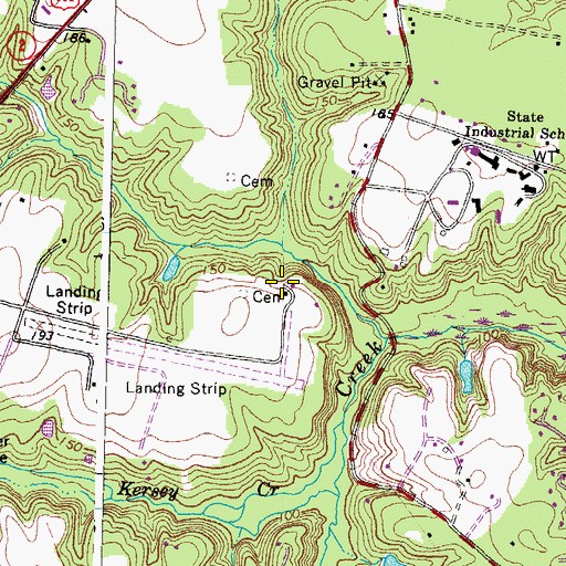 Topographic Map of Pine Ridge Farms, VA