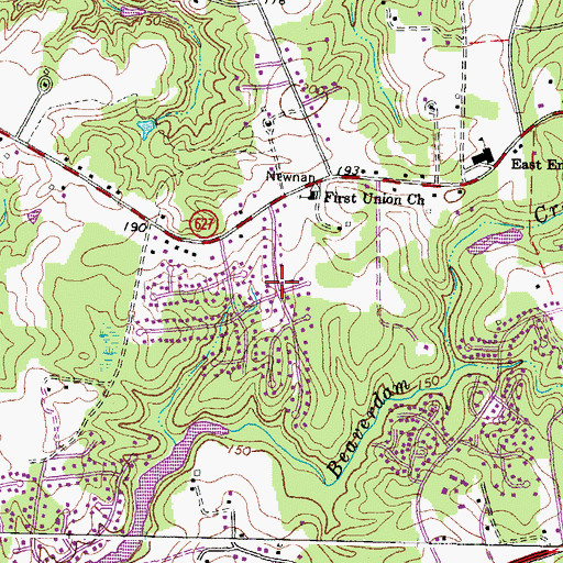 Topographic Map of Raven Run, VA
