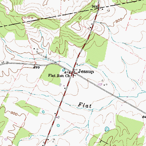 Topographic Map of Jessup Post Office (historical), OH