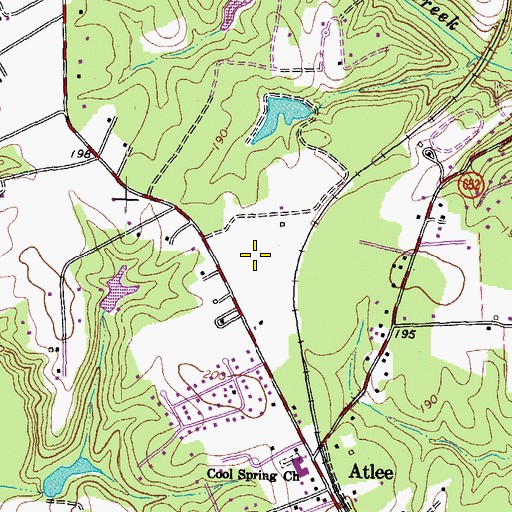Topographic Map of Atlee High School, VA