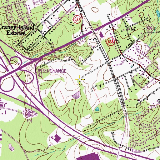 Topographic Map of Atlee Station Commercial Center, VA