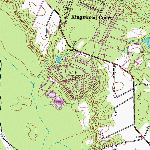 Topographic Map of Beechwood Farms, VA