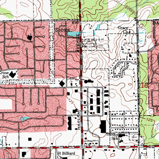 Topographic Map of Old German Methodist Cemetery, IL