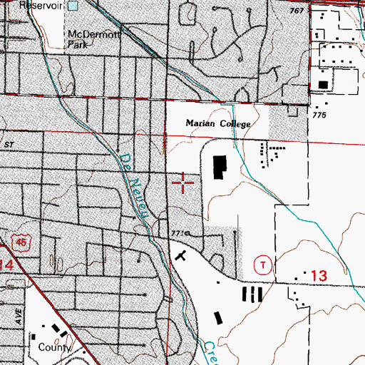 Topographic Map of Stayner Center for Technology and Executive Learning, WI