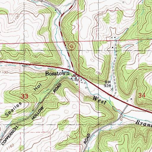 Topographic Map of School Number 8 (historical), WI