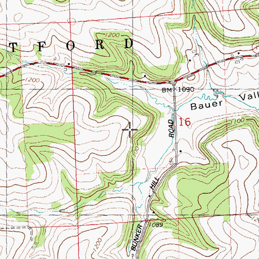 Topographic Map of Big Spring Stock and Dairy Farm, WI