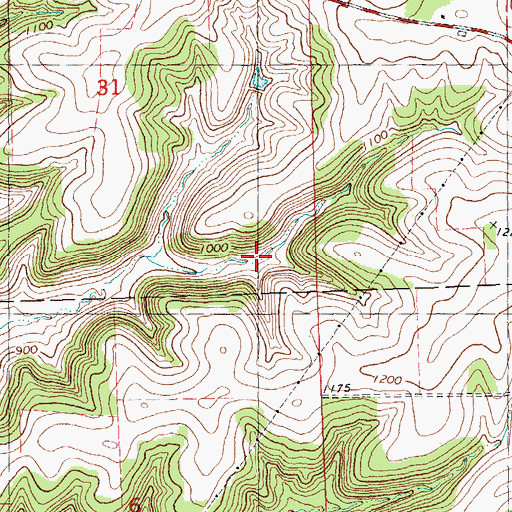 Topographic Map of Five Springs Farm, WI
