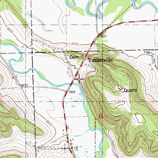 Topographic Map of Maple Park Stock Farm, WI