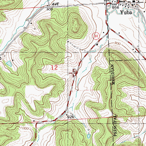 Topographic Map of Meadow Brook Farm, WI