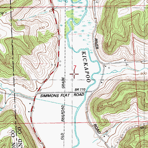 Topographic Map of Oakland Farm, WI
