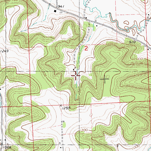 Topographic Map of Three Springs Farm, WI
