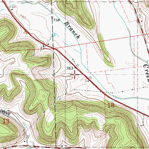 Topographic Map of Elm Tree Farm, WI