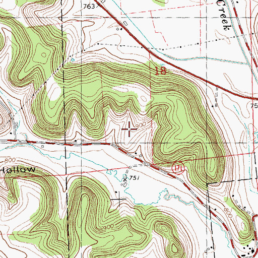 Topographic Map of Pleasant Hill Farm, WI