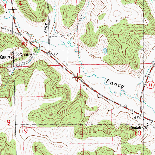 Topographic Map of School Number 2 (historical), WI