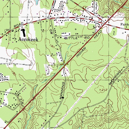 Topographic Map of Ayres, MD