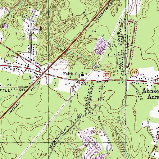 Topographic Map of North Accokeek, MD