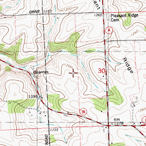 Topographic Map of Mapledale Stock Farm, WI