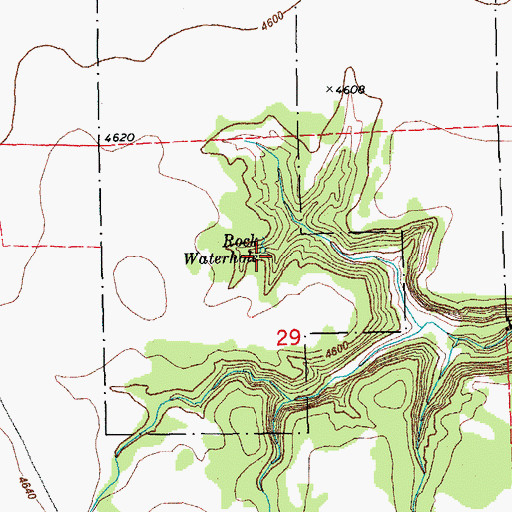 Topographic Map of Rock Waterhole, CO