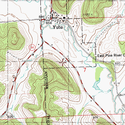 Topographic Map of Grove Ridge Farm, WI