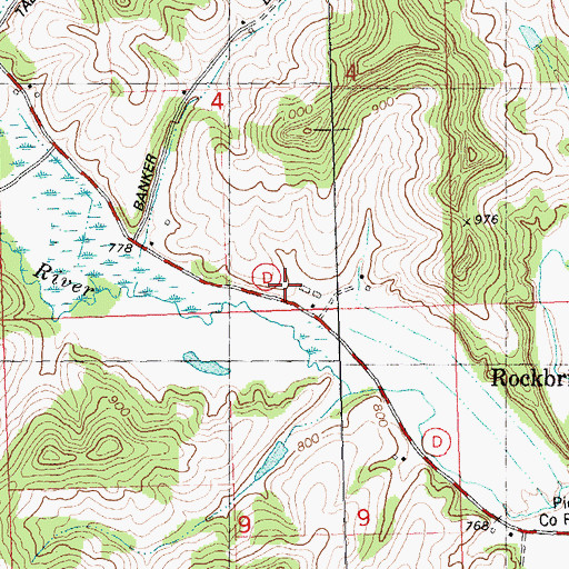 Topographic Map of Holstein Stock Farm, WI