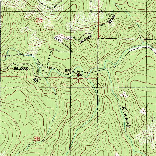 Topographic Map of Sappington Creek, OR
