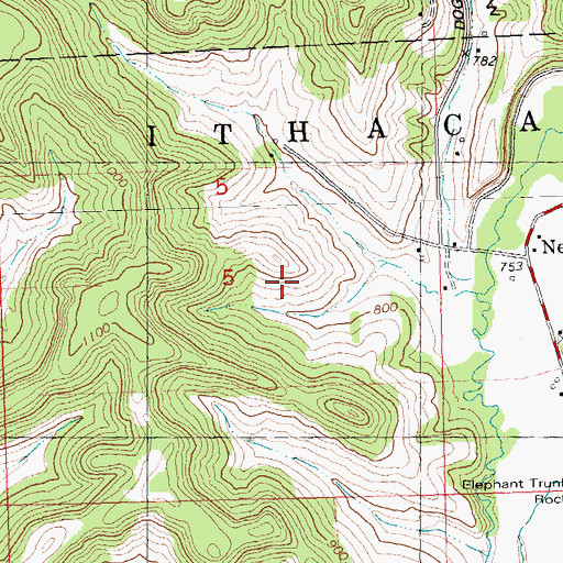 Topographic Map of Green Valley Stock Farm, WI