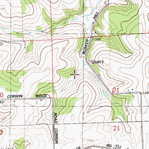 Topographic Map of Maple View Stock Farm, WI