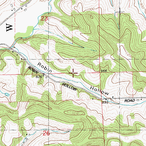 Topographic Map of Valley View Farm, WI