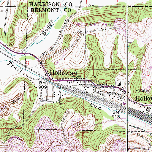 Topographic Map of Holloway Post Office, OH