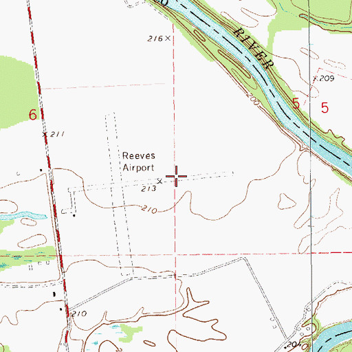 Topographic Map of Tuckabatchie Bottoms, AL