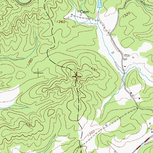 Topographic Map of McInnis Mountain, NC