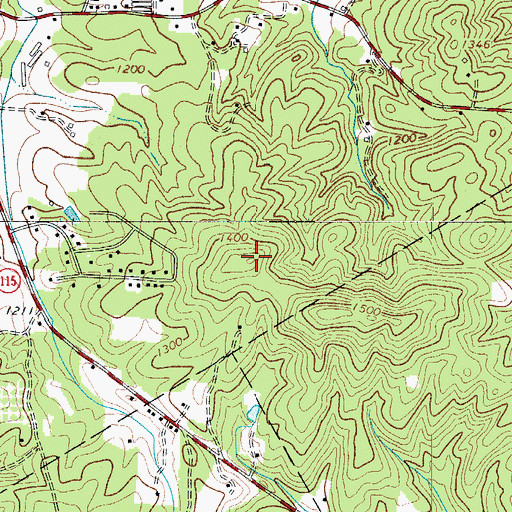 Topographic Map of Pole Mountain, NC