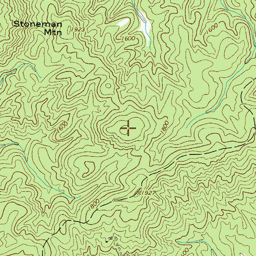 Topographic Map of Smith Walker Mountain, NC