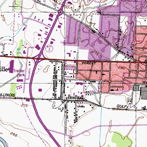 Topographic Map of Ross United Methodist Church, TN
