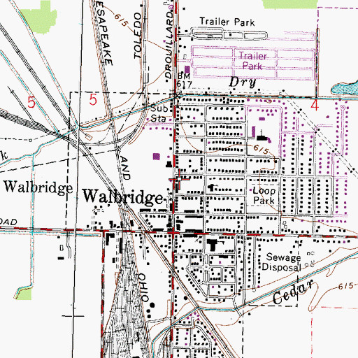 Topographic Map of Main Street United Brethren Church, OH