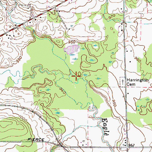 Topographic Map of Eagle Creek State Nature Preserve, OH