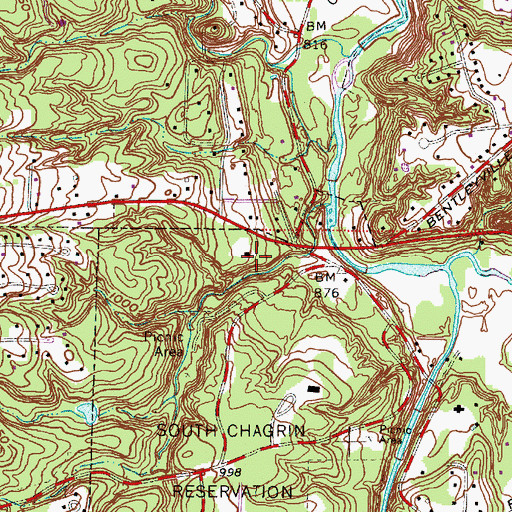 Topographic Map of Look About Lodge, OH